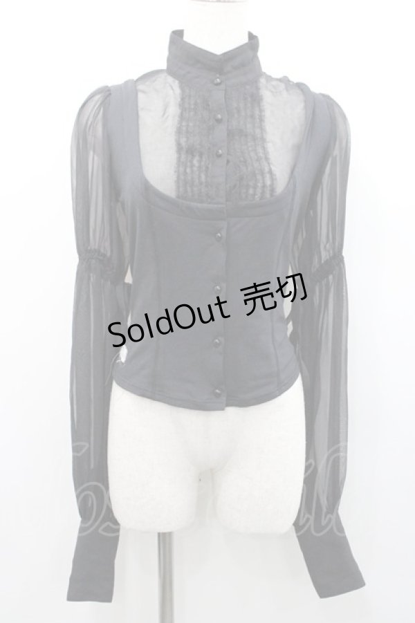 画像1: alice auaa / シースルーブラウス  黒 I-26-01-31-013-AA-BL-SA-ZI (1)