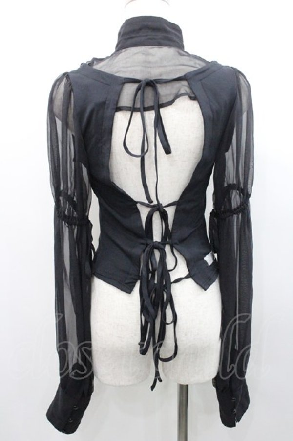 画像2: alice auaa / シースルーブラウス  黒 I-26-01-31-013-AA-BL-SA-ZI (2)