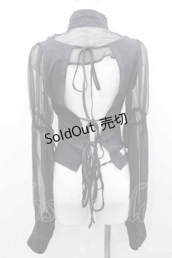 画像2: alice auaa / シースルーブラウス  黒 I-26-01-31-013-AA-BL-SA-ZI (2)