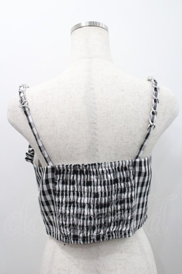 画像2: Ank Rouge / ギンガムチェックビスチェ  黒ｘ白 I-26-01-31-002-CA-TO-SA-ZI (2)