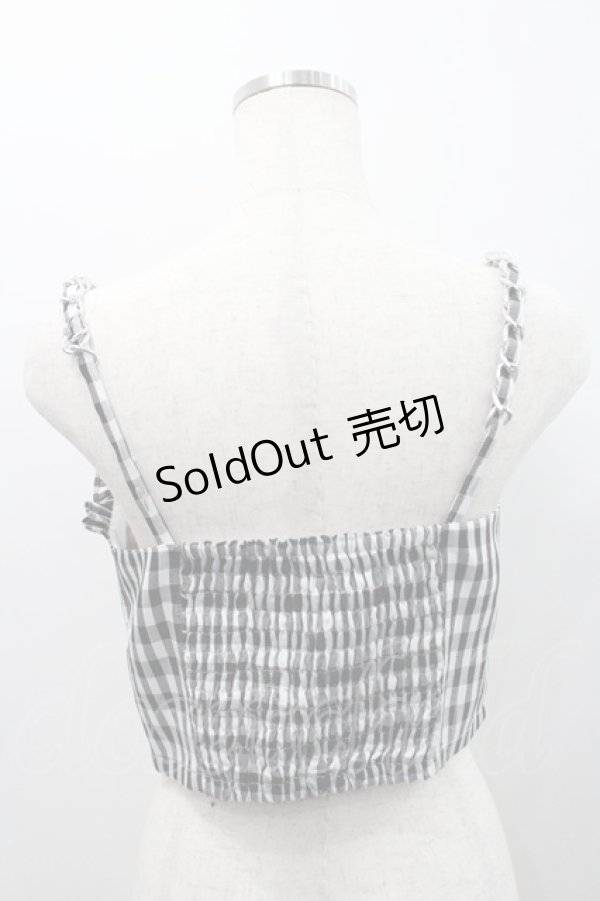 画像2: Ank Rouge / ギンガムチェックビスチェ  黒ｘ白 I-26-01-31-002-CA-TO-SA-ZI (2)