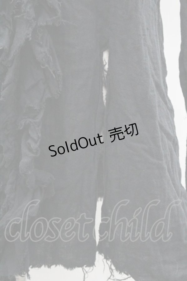 画像7: alice auaa / ガーゼフリルロングシャツ  黒 I-26-01-31-014-AA-BL-SA-ZI (7)