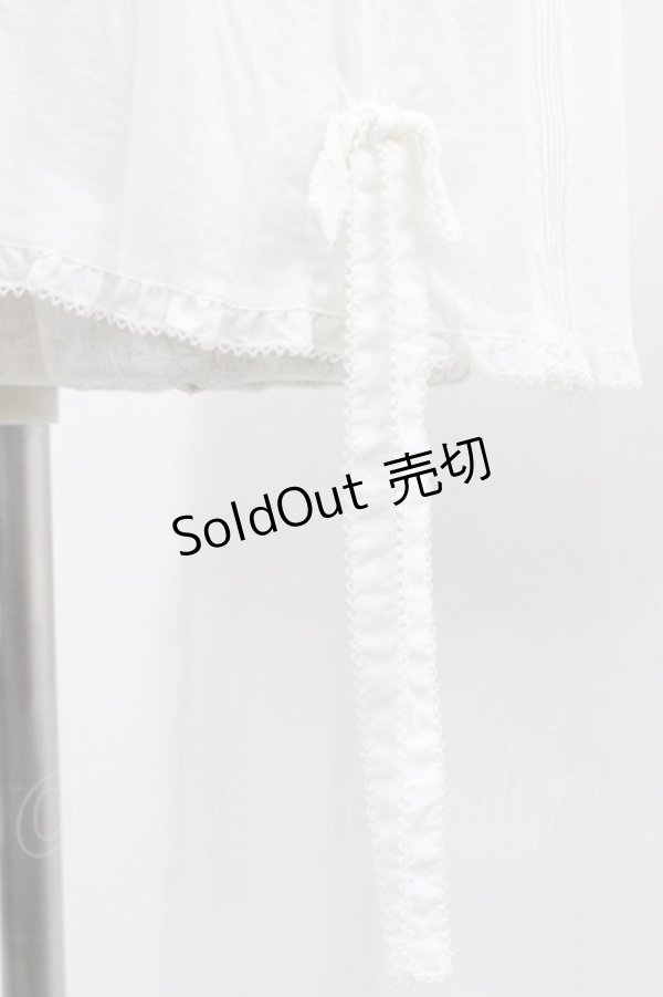 画像5: WONDERFUL WORLD / ピコフリル襟半袖ブラウス  生成り I-26-01-31-015-LO-BL-SA-ZI (5)