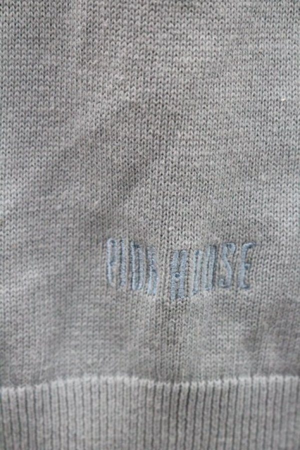 画像4: PINK HOUSE / ロゴ刺繍ニットカーディガン  サックス I-26-01-31-016-LO-TO-SA-ZI (4)