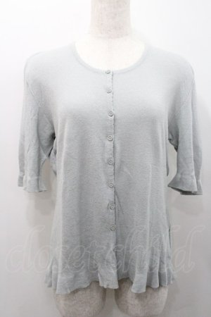 画像: INGEBORG / 半袖シンプルニットカーディガン L ミント I-26-01-31-020-LO-TO-SA-ZI