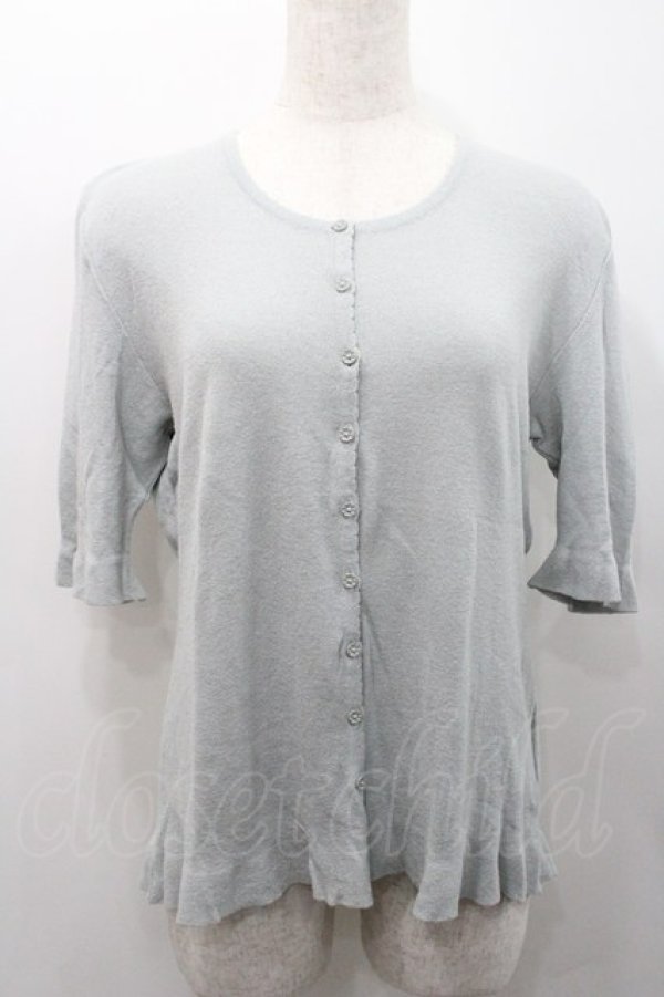 画像1: INGEBORG / 半袖シンプルニットカーディガン L ミント I-26-01-31-020-LO-TO-SA-ZI (1)