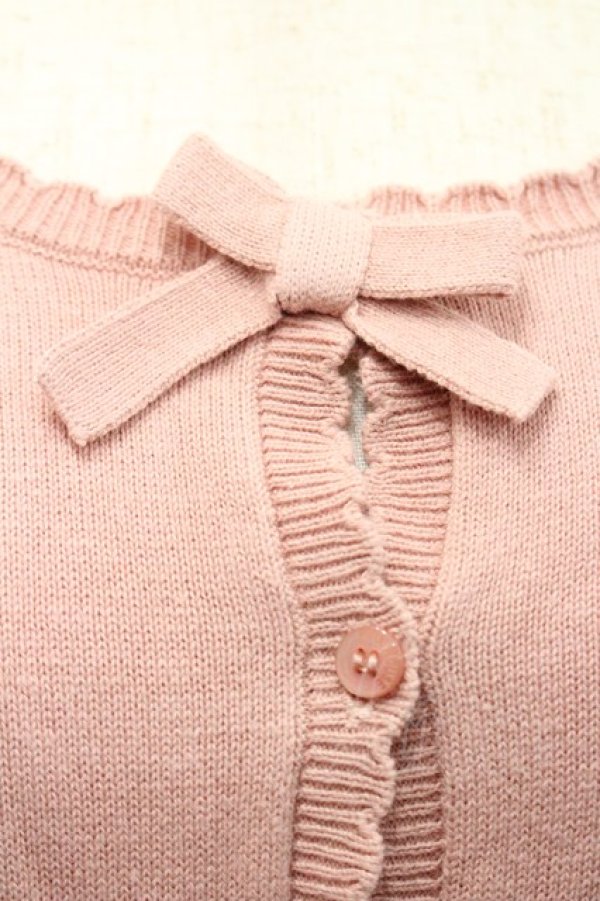 画像3: PINK HOUSE / ロゴ刺繍ニットカーディガン  ピンク I-26-01-31-021-LO-TO-SA-ZI (3)
