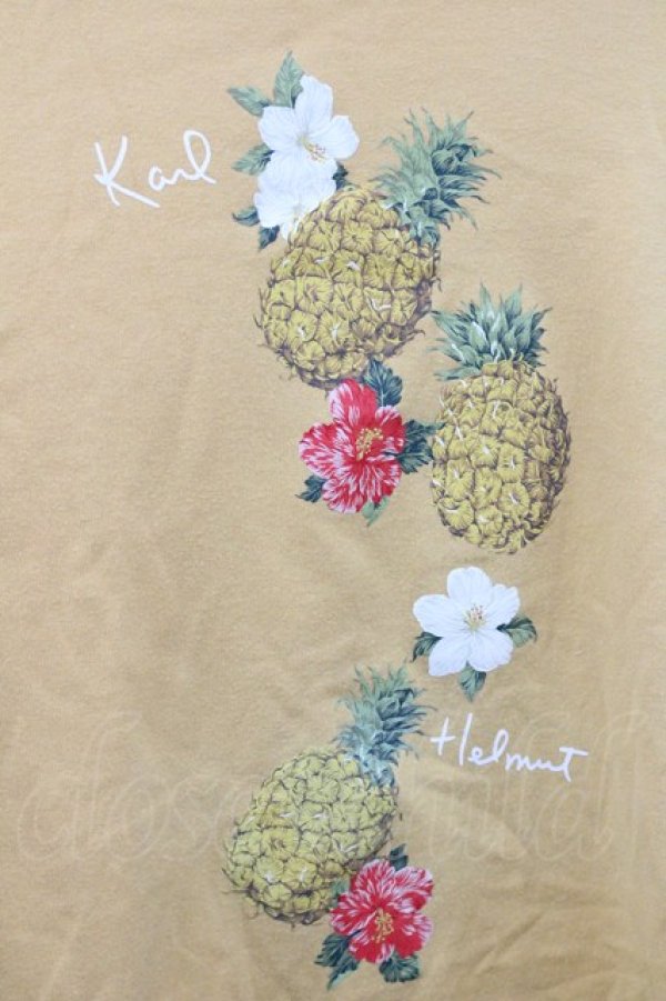画像3: Karl Helmut / パイナップル柄半袖カットソー  イエロー I-26-01-31-022-EL-TO-SA-ZI (3)