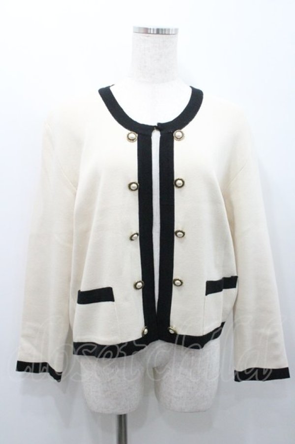 画像1: INGEBORG / 金ボタンボレロカーディガン  アイボリー I-26-01-31-023-LO-TO-SA-ZI (1)