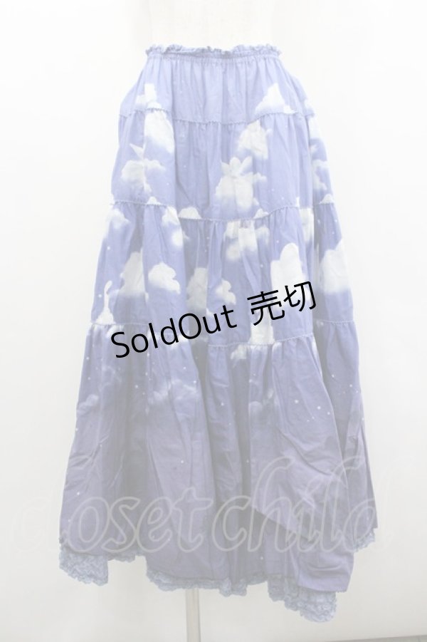 画像1: PINK HOUSE / 空プリントスカート  パープル I-26-02-01-001-LO-SK-SA-ZI (1)