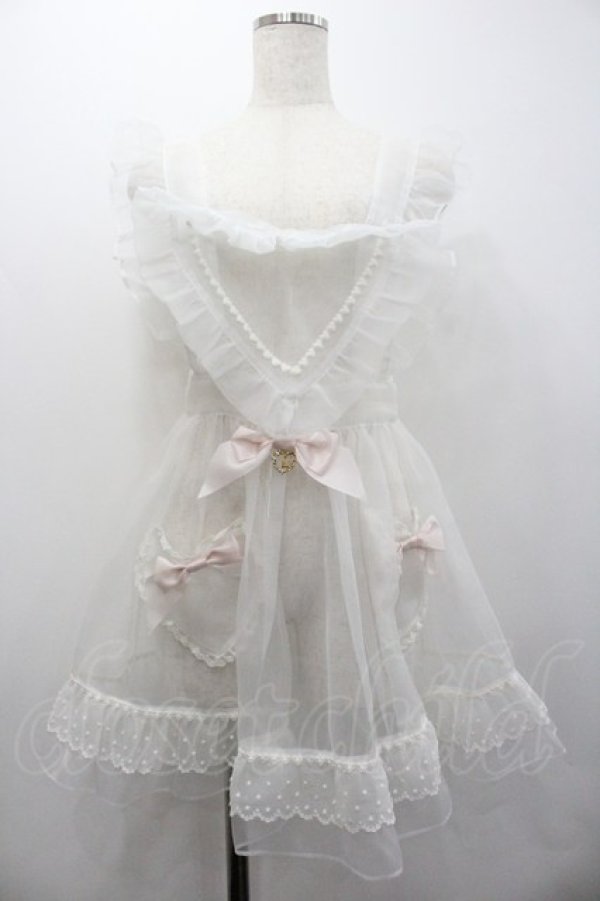 画像1: BABY,THE STARS SHINE BRIGHT / オーガンジーハートエプロン  白 I-26-02-01-034-BA-OP-TE-ZI (1)