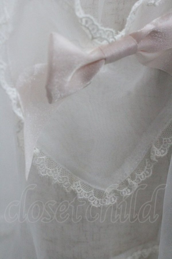 画像4: BABY,THE STARS SHINE BRIGHT / オーガンジーハートエプロン  白 I-26-02-01-034-BA-OP-TE-ZI (4)