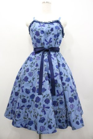 画像: Emily Temple cute / Stained Glass ROSEキャミソールワンピース M ブルー I-26-02-01-036-ET-OP-TE-ZI