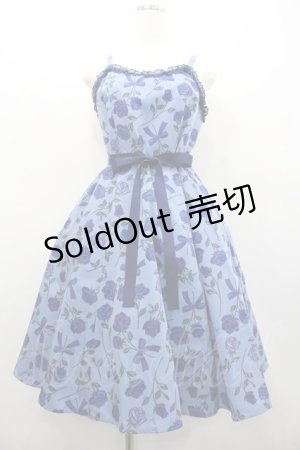 画像: Emily Temple cute / Stained Glass ROSEキャミソールワンピース M ブルー I-26-02-01-036-ET-OP-TE-ZI
