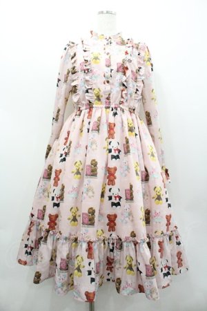 画像: Emily Temple cute / mini Fluffy Bearsワンピース  ピンク I-26-02-01-037-ET-OP-TE-ZI