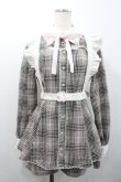 画像1: Honey Cinnamon / フリルハーネスセットアップ  ピンクチェック I-26-02-01-038-LO-OP-SA-ZI (1)