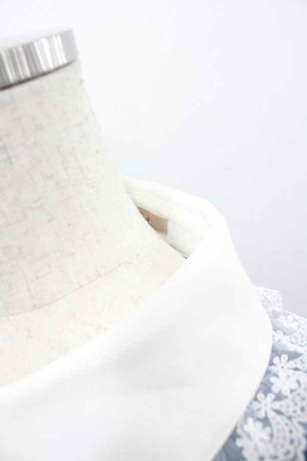 画像3: Amavel / Mademoiselle Reverieワンピース  サックスＸ白 I-26-02-01-042-CA-OP-SA-ZI (3)