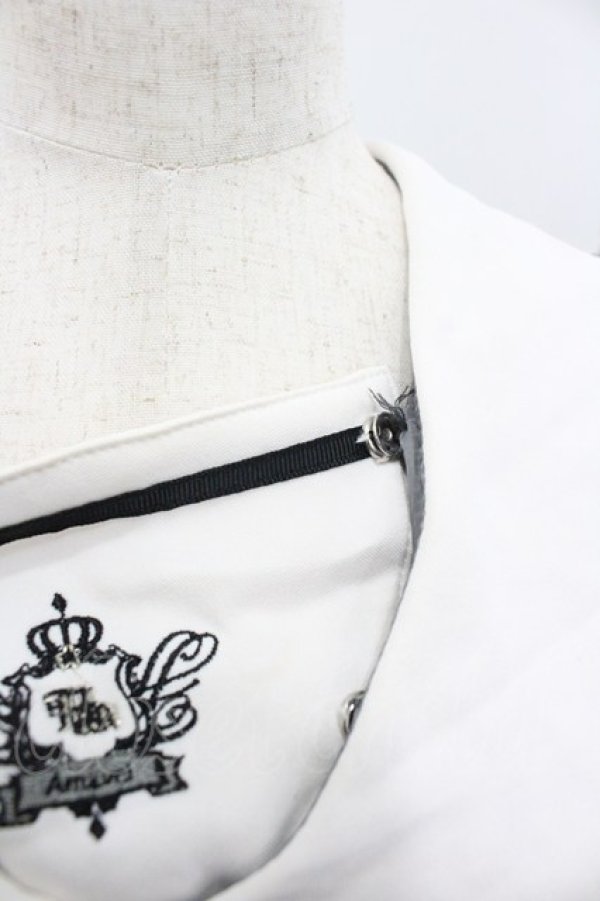 画像3: Amavel / Crown Emblem Setup風セーラーワンピース  グレーＸ白Ｘ黒 I-26-02-01-046-CA-OP-SA-ZI (3)