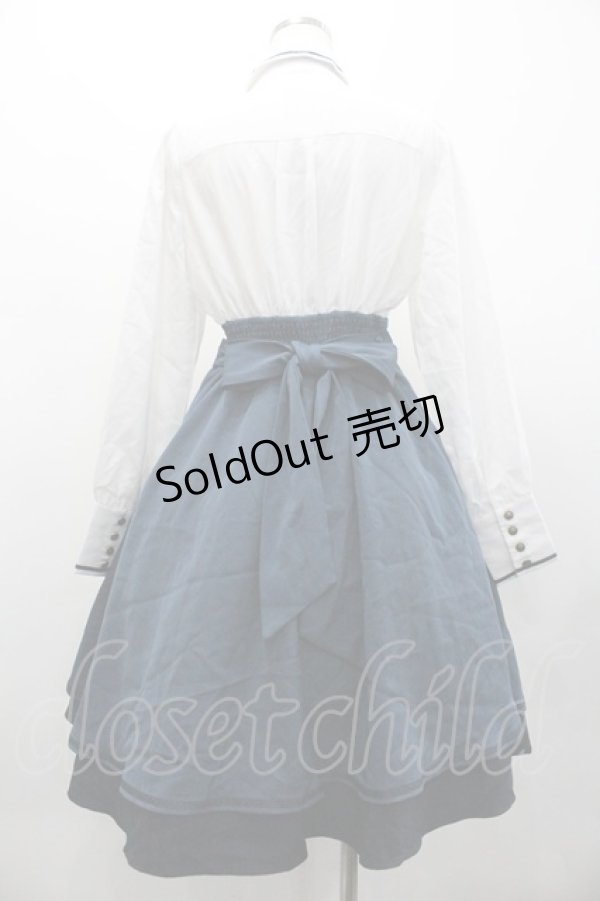 画像2: Amavel / Bon Voyageドッキングワンピース  ネイビー I-26-02-01-047-CA-OP-SA-ZI (2)