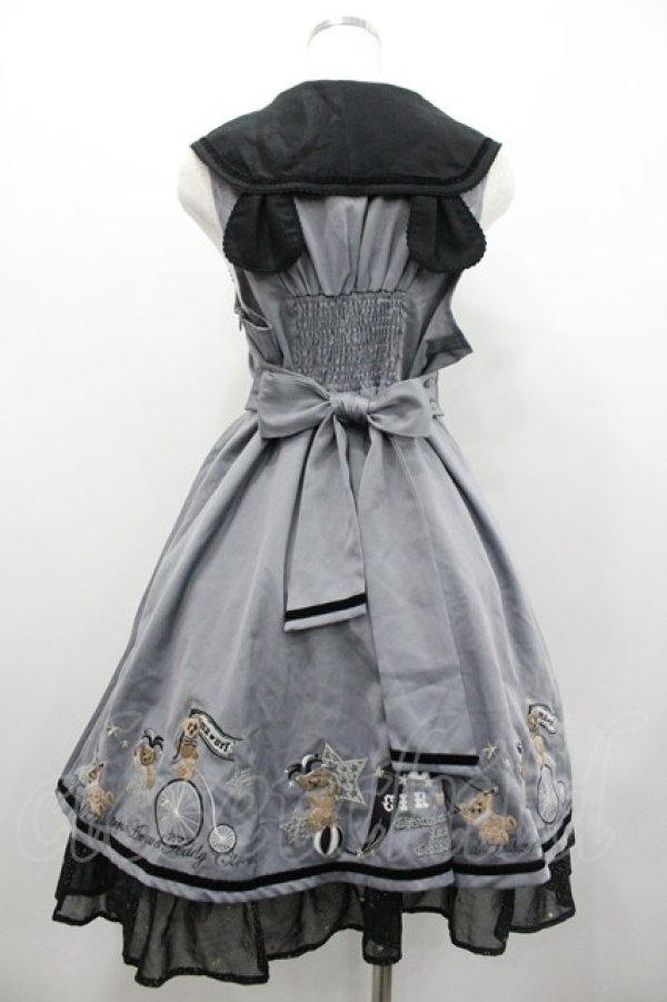 画像2: Amavel / Starry Bear Circusジャンパースカート  グレーＸ黒 I-26-02-01-049-CA-OP-SA-ZI (2)