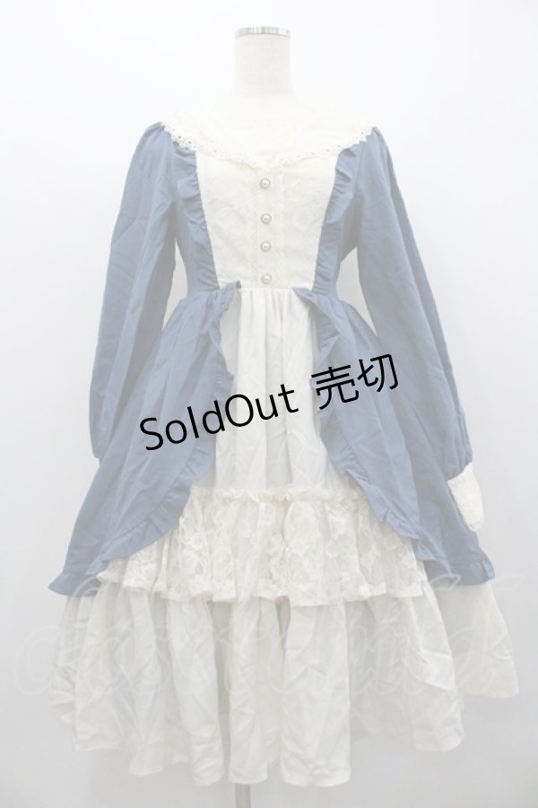 画像1: axes femme kawaii / オリビアワンピース  青 I-26-02-01-051-AX-OP-SA-ZI (1)