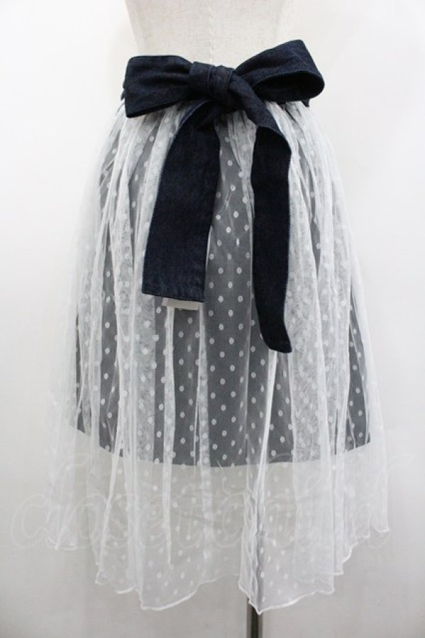 画像2: Swankiss / TS fuwafuwa denim S/K  デニムＸ白 I-26-02-01-006-CA-SK-SA-ZI (2)