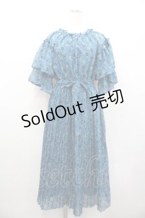 画像: axes femme / 小花柄ロングワンピース M グリーン I-26-02-01-053-AX-OP-TE-ZI