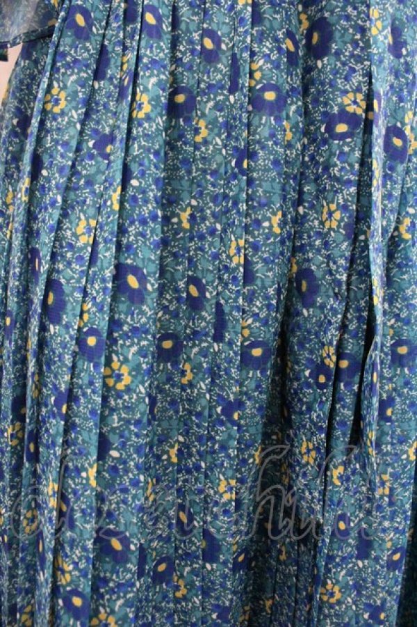 画像3: axes femme / 小花柄ロングワンピース M グリーン I-26-02-01-053-AX-OP-TE-ZI (3)