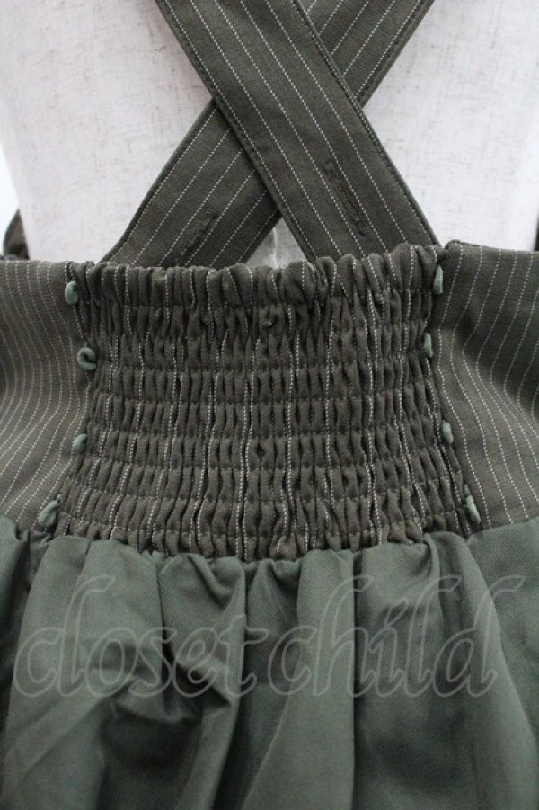 画像3: Amavel / Romantique Butlerベストジャンパースカート  カーキ I-26-02-01-055-CA-OP-SA-ZI (3)