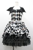 画像1: ATELIER PIERROT / Batwing Waltz ドレス  黒Ｘ白 I-26-02-01-061-EL-OP-SA-ZI (1)