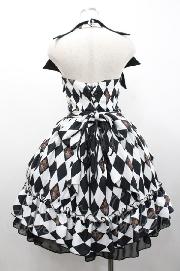 画像2: ATELIER PIERROT / Batwing Waltz ドレス  黒Ｘ白 I-26-02-01-061-EL-OP-SA-ZI (2)