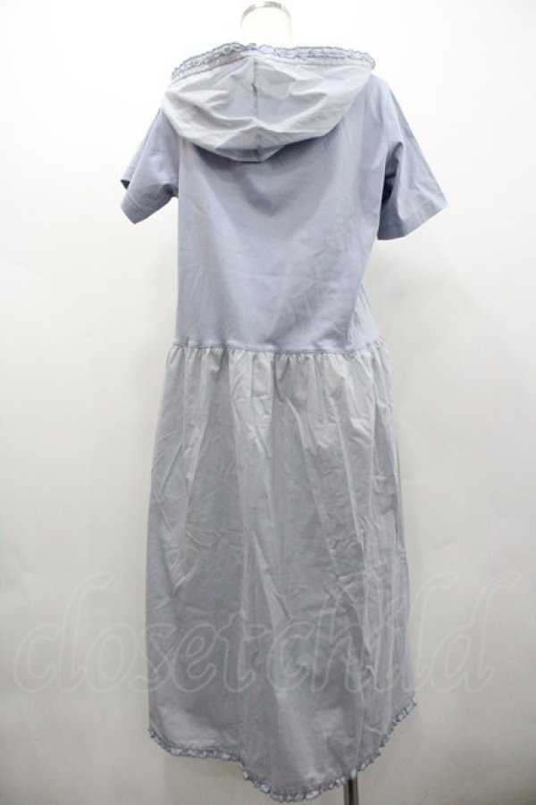 画像2: PINK HOUSE / ハートプリントフードワンピース  青 I-26-02-01-065-LO-OP-SA-ZI (2)