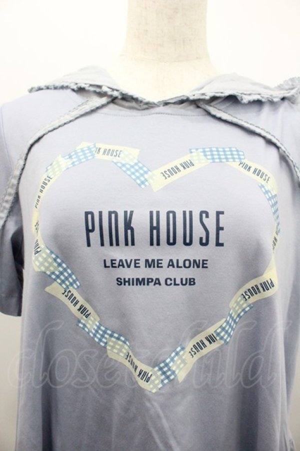 画像3: PINK HOUSE / ハートプリントフードワンピース  青 I-26-02-01-065-LO-OP-SA-ZI (3)