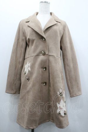 画像: LIZ LISA / 百合刺繍コート  ベージュ I-26-02-01-067-LO-CO-SA-ZI