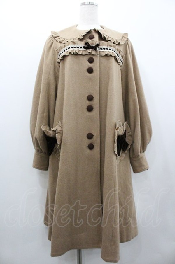 画像1: metamorphose / ハートフリルコート 1 ブラウン I-26-02-01-068-ME-CO-SA-ZI (1)