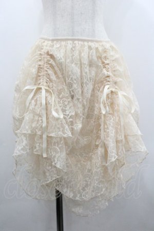 画像: axes femme kawaii / レースドロストオーバースカート  生成り I-26-02-01-008-AX-SK-SA-ZI