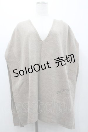 画像: INGEBORG / ニットポンチョベスト  トップベージュ I-26-02-01-074-LO-TO-SA-ZI