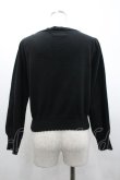 画像2: metamorphose / リボンスワン刺繍ニットカーディガン  黒Ｘゴールド I-26-02-01-076-ME-TO-SA-ZI (2)