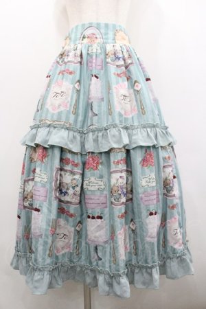 画像: axes femme kawaii / ティティ×ベアファミリースカート  サックス I-26-02-01-009-AX-SK-SA-ZI