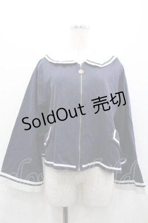 画像: Amavel / Crown Emblem セーラーフードポンチョパーカー  ネイビー I-26-02-01-081-CA-TO-SA-ZI