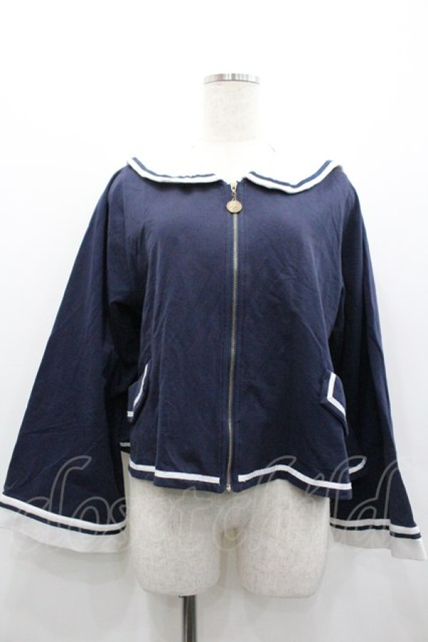 画像1: Amavel / Crown Emblem セーラーフードポンチョパーカー  ネイビー I-26-02-01-081-CA-TO-SA-ZI (1)