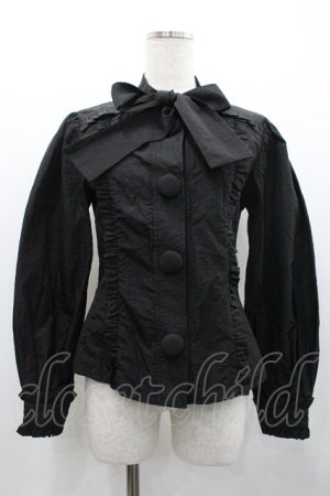 画像: Swankiss / リボンタイデザインブラウス  黒 I-26-02-01-086-CA-BL-SA-ZI