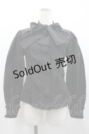 画像: Swankiss / リボンタイデザインブラウス  黒 I-26-02-01-086-CA-BL-SA-ZI