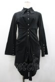 画像1: Ozz Croce / スナップボタンロングシャツ  黒 I-26-02-01-087-OO-BL-SA-ZI (1)