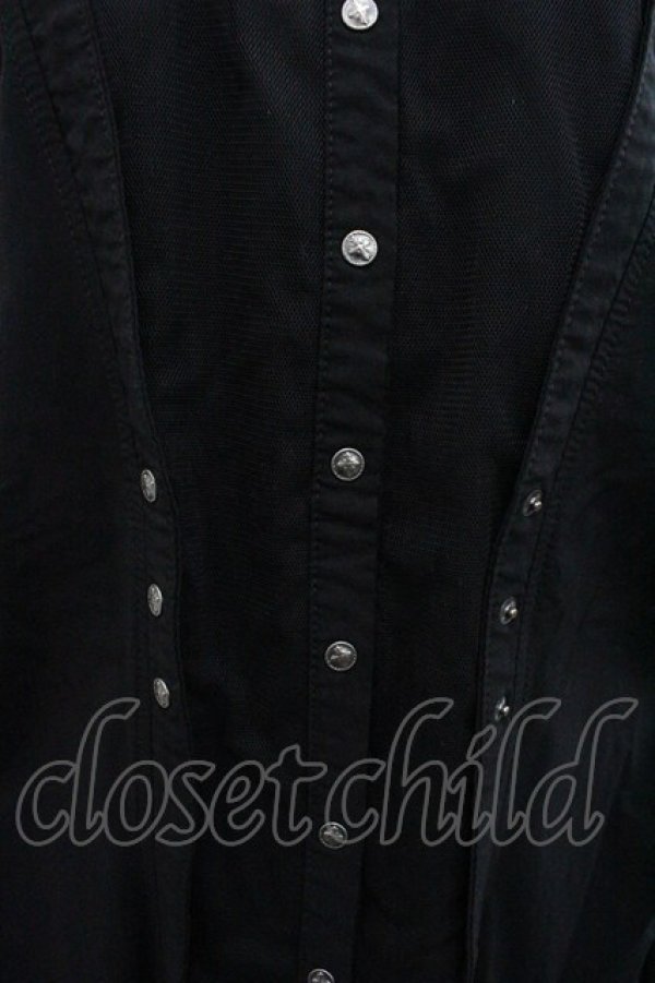 画像3: Ozz Croce / スナップボタンロングシャツ  黒 I-26-02-01-087-OO-BL-SA-ZI (3)