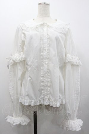 画像: metamorphose / 【プラスサイズ】袖取り外し丸襟ブラウス 2 白 I-26-02-01-095-ME-BL-SA-ZI