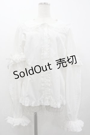 画像: metamorphose / 【プラスサイズ】袖取り外し丸襟ブラウス 2 白 I-26-02-01-095-ME-BL-SA-ZI