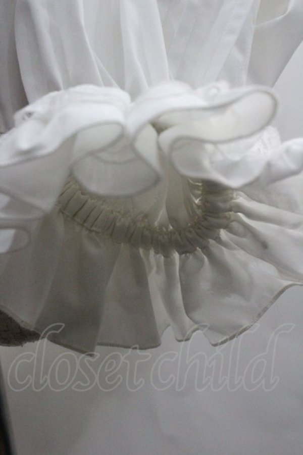 画像4: metamorphose / 【プラスサイズ】袖取り外し丸襟ブラウス 2 白 I-26-02-01-095-ME-BL-SA-ZI (4)