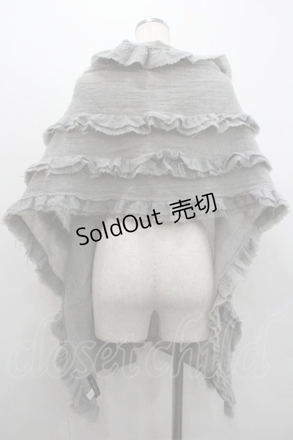 画像2: Jane Marple / フリルストール  グレー I-26-02-01-096-JM-ZA-SA-ZI (2)