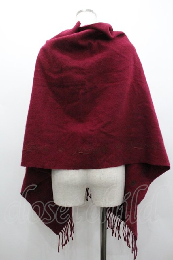 画像2: Jane Marple / ロゴ刺繍ストール  パープル I-26-02-01-097-JM-ZA-SA-ZI (2)